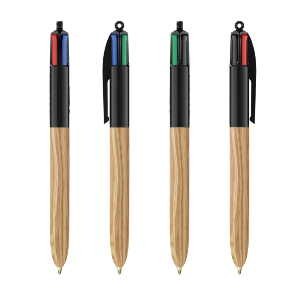 BIC® 4 Colours Wood Style Black/Natural
