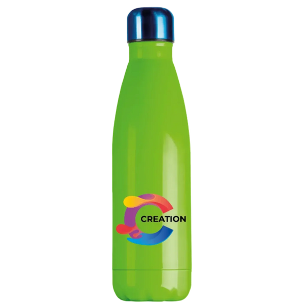 Pantone Matched Capella Metal Bottle with Different Colour Pantone Matched Lid - 500ml-Matt Finish