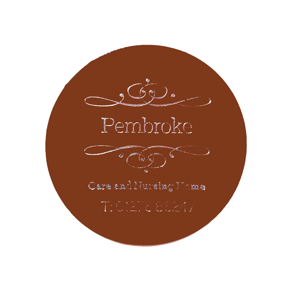 Branded Recycled Large Leather Round Coaster