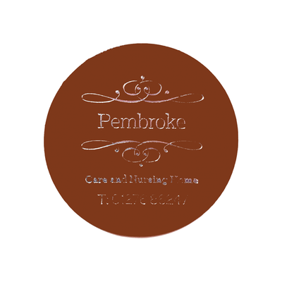 Branded Recycled Large Leather Round Coaster