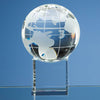 10cm Optical Crystal Globe on a Clear Crystal Base