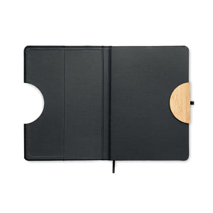 A5 RPET notebook 80 lined with Bamboo Detail