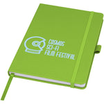 Branded Honua A5 recycled paper notebook with recycled PET cover