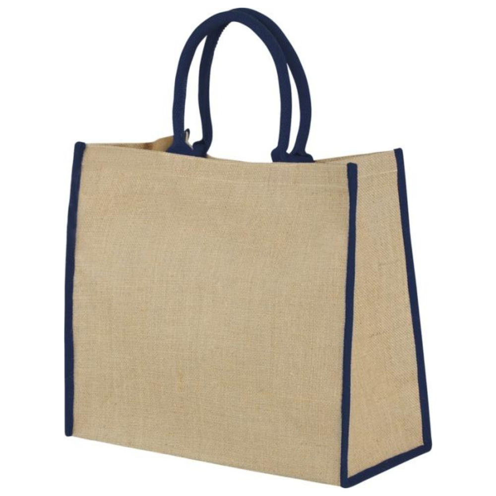 Harry coloured edge jute tote bag 25L