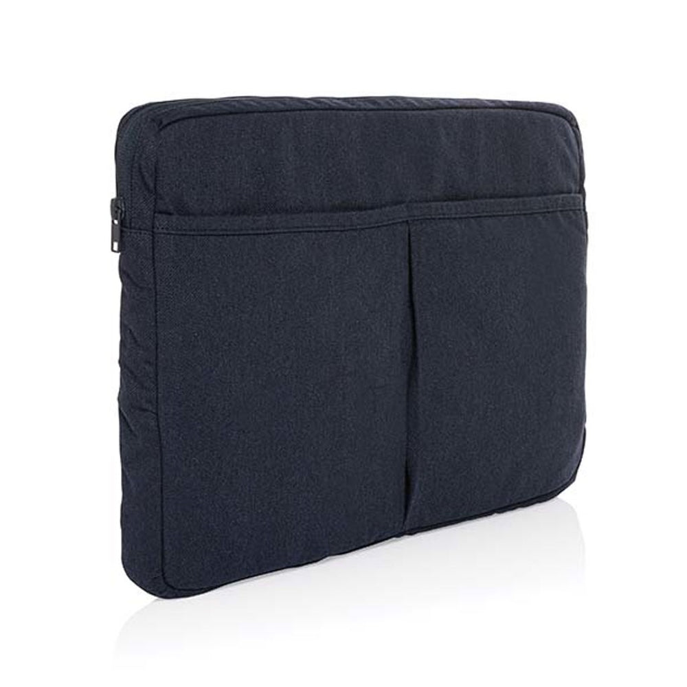 Branded Laluka AWARE™ recycled cotton 15.6 inch laptop sleeve