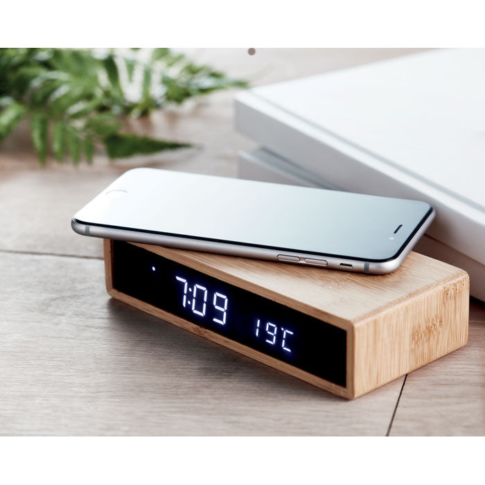 Branded Wireless charger in bamboo 5W