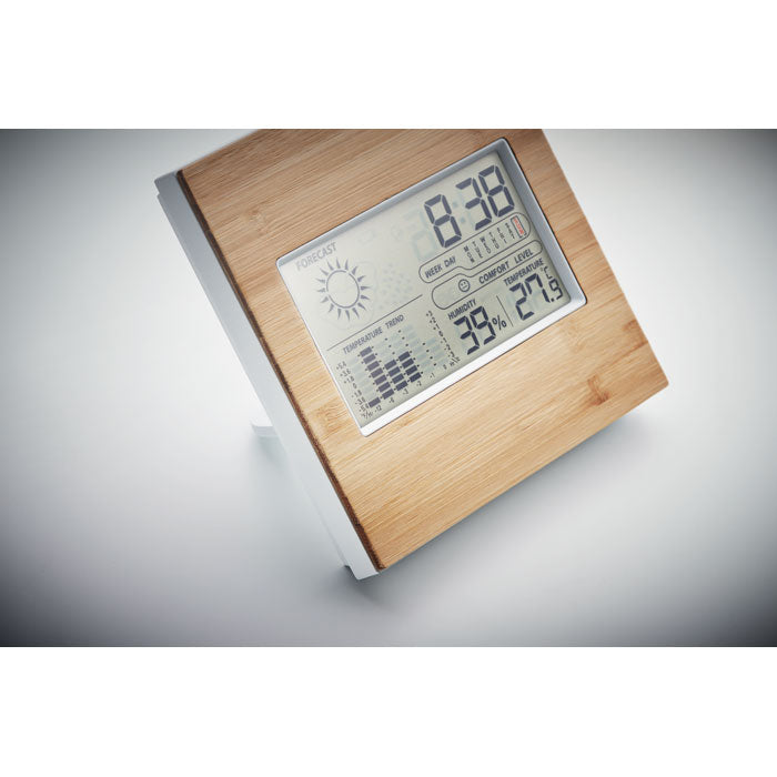 Branded Weather station bamboo front