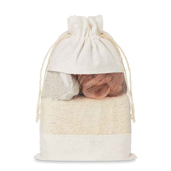 Branded Bath set in cotton pouch