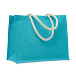 Jute bag with cotton handle