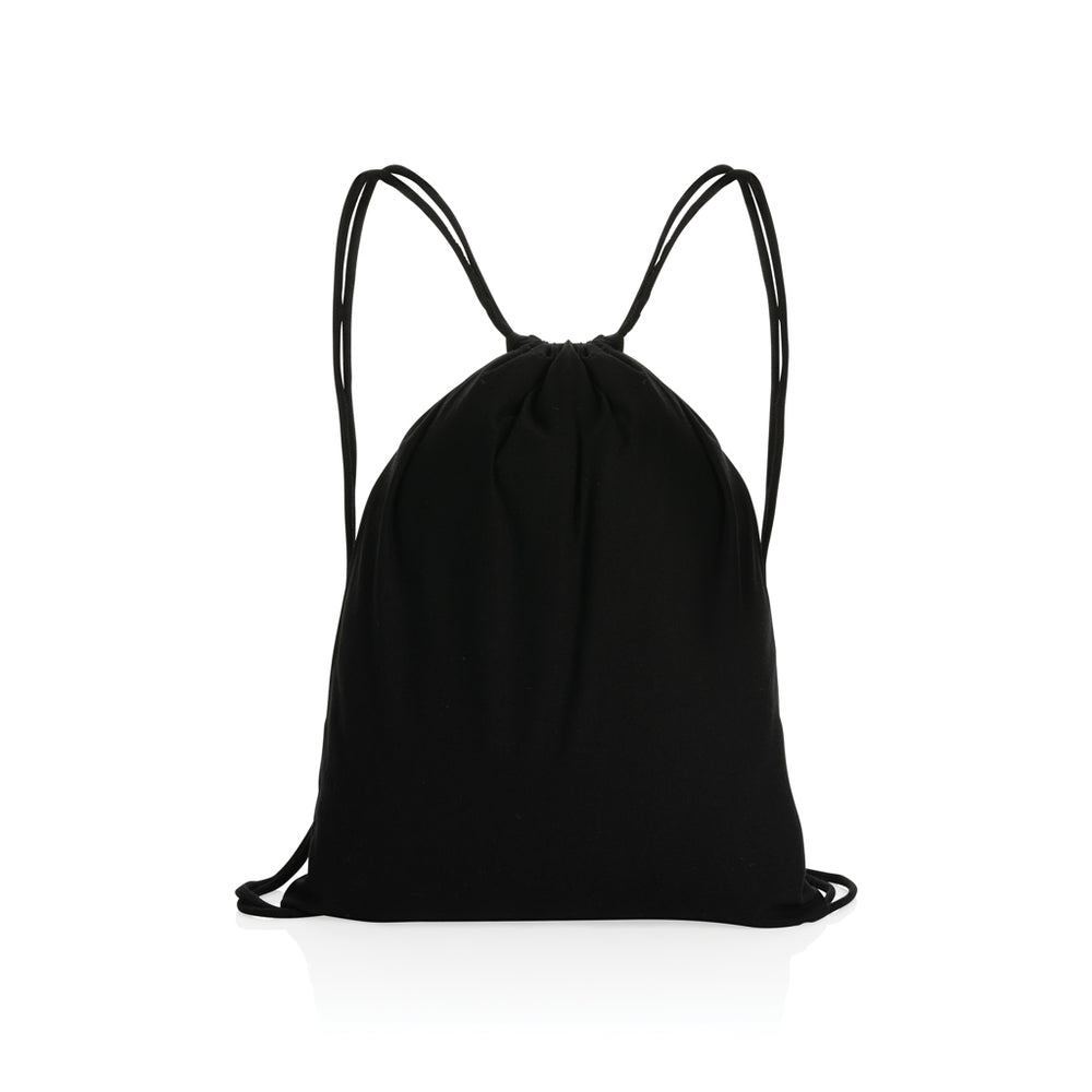 Branded Impact AWARE™ recycled cotton drawstring backpack 145g