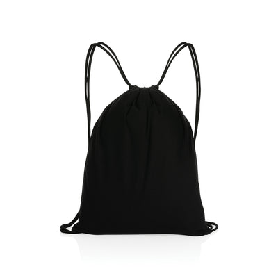 Branded Impact AWARE™ recycled cotton drawstring backpack 145g