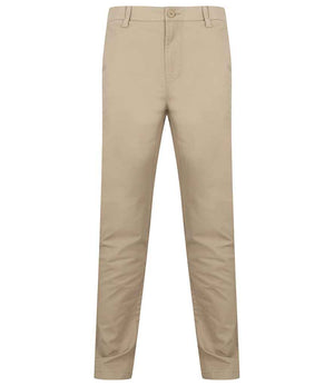 Henbury Stretch Flex Waistband Chino Trousers Stone