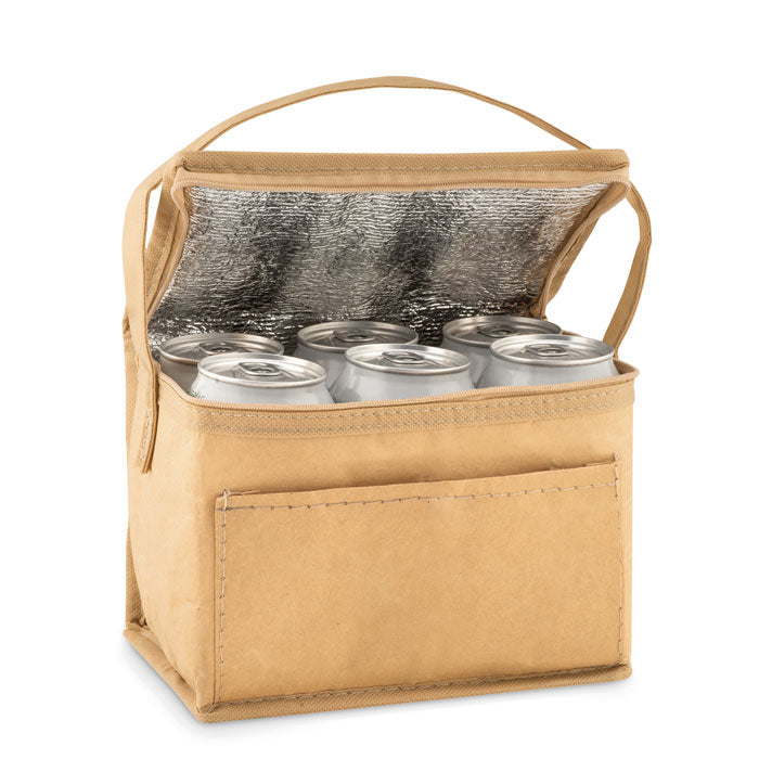 Branded 6 can woven paper cooler bag