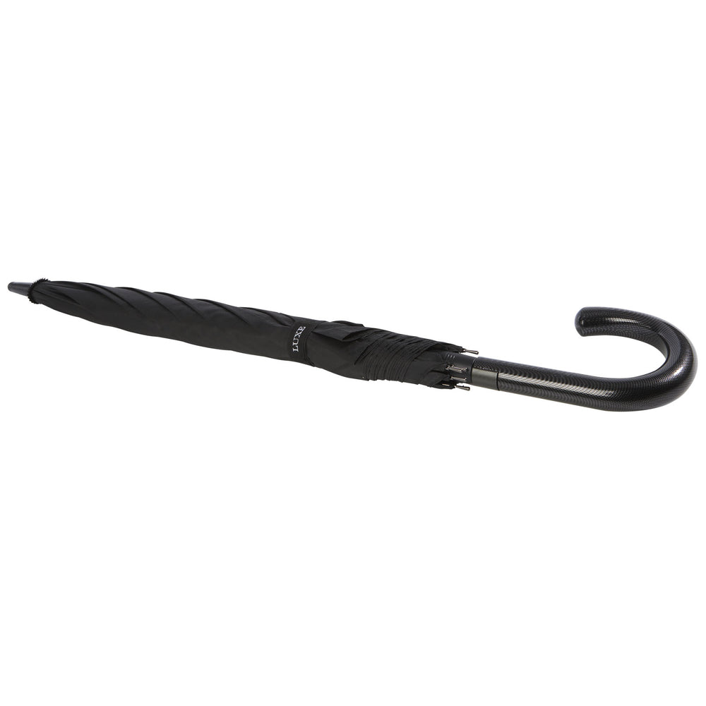 Branded Fontana 23" auto open umbrella with carbon look and crooked handle
