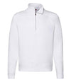 Fruit of the Loom Premium Zip Neck Sweatshirt White
