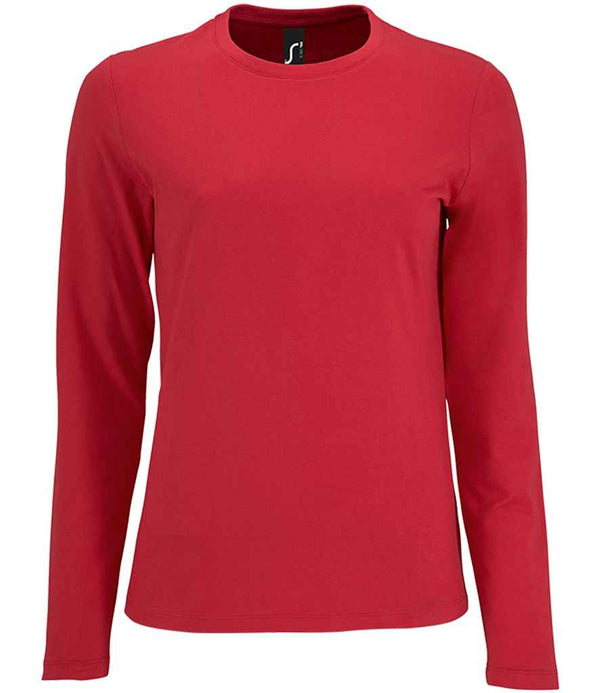 SOL'S Ladies Imperial Long Sleeve T-Shirt Red