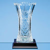 19cm Lead Crystal Panelled Flared Vase