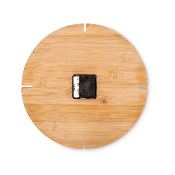 Branded Round shape bamboo wall clock