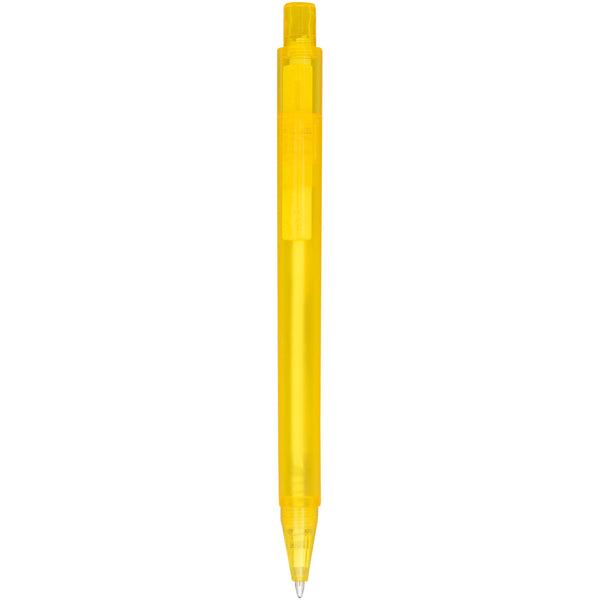 Calypso frosted ballpoint pen in frosted yellow