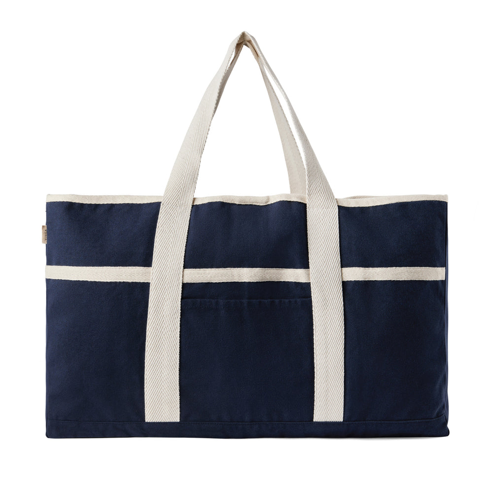 Branded VINGA Volonne AWARE™ recycled canvas beach bag