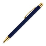 Branded TRAVIS GOLD ball pen with softfeel barrel