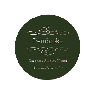 Branded Recycled Large Leather Round Coaster