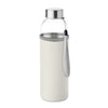 Glass bottle in pouch 500ml Beige