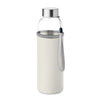 Glass bottle in pouch 500ml Beige