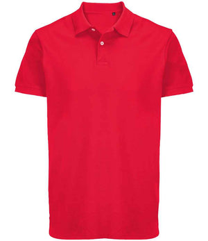 SOL'S Unisex Pacific Twin Piqué Polo Shirt Red