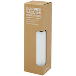 Branded Hulan 540 ml copper vacuum insulated stainless steel bottle with bamboo lid