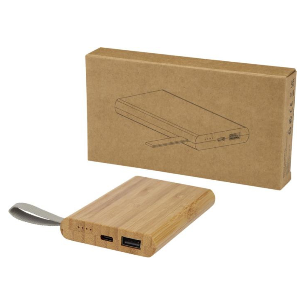 Branded Tulda 5000 mAh bamboo power bank