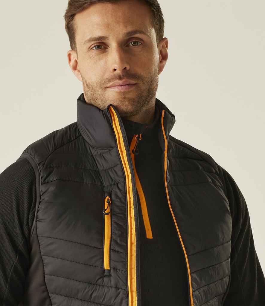 Regatta Navigate Hybrid Bodywarmer Black/Orange Pop