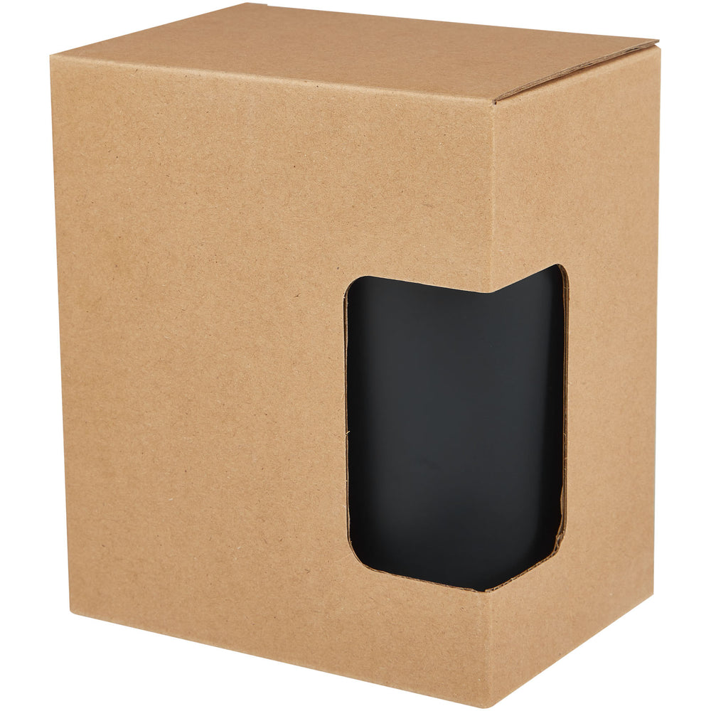 Branded Nordia 400 ml double-wall recycled mug
