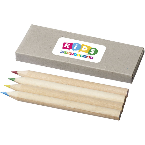 Branded Tullik 4-piece coloured pencil set