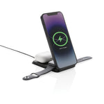 Branded Swiss Peak RCS rPU 15W 3-in-1 magnetic wireless charger