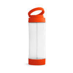 QUINTANA. Glass sports bottle with PP cap 390 mL