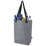 Branded Felta GRS recycled felt tote bag with wide bottom 12L