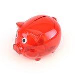 Translucent Plastic Pig Shaped Piggy Bank