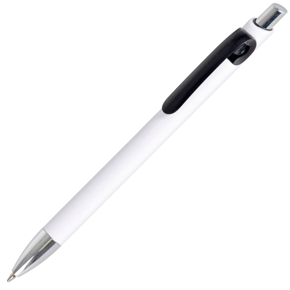 Branded DIME ball pen WHITE with trim