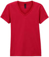 Gildan Ladies SoftStyle® V Neck T-Shirt Cherry Red