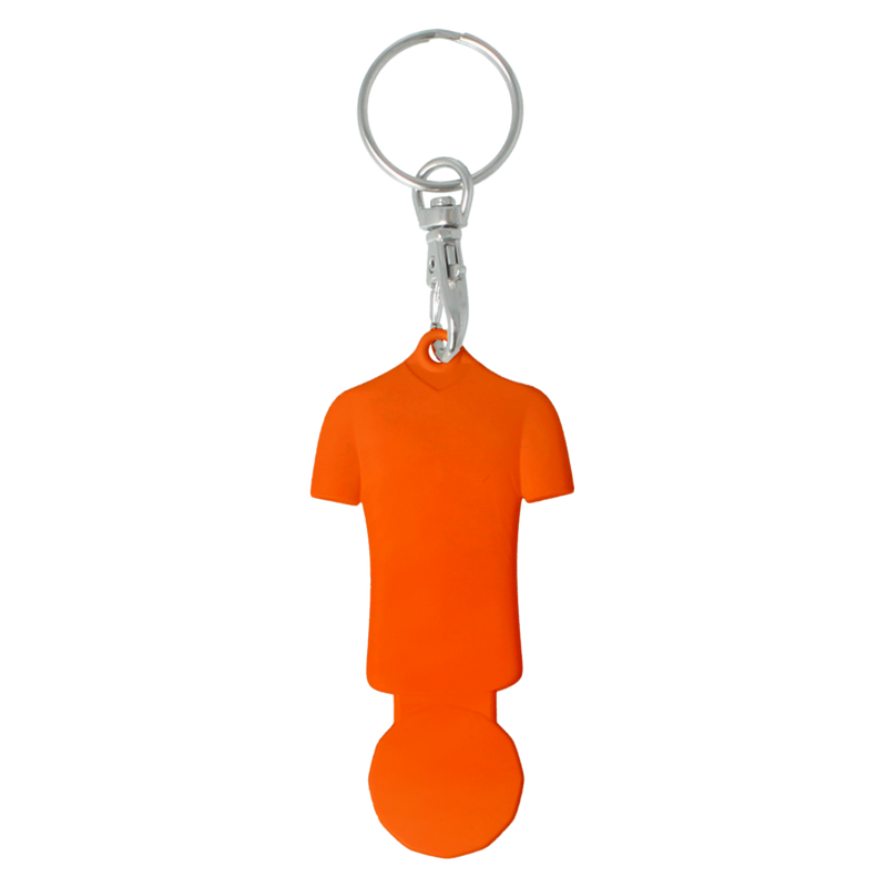 Football Shirt Shaped Trolley Coin Keyring