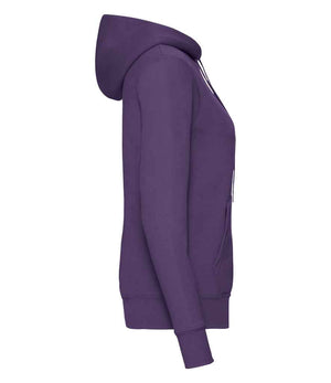 Fruit of the Loom Classic Lady Fit Hooded Sweatshirt Purple