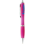 Nash Ballpoint Pen in magenta with logo branded to the clip