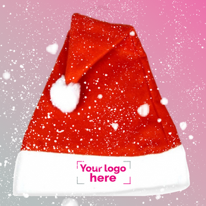 Promotional Budget Felt Santa Hat | Custom Logo Santa Hats | No Minimum Order