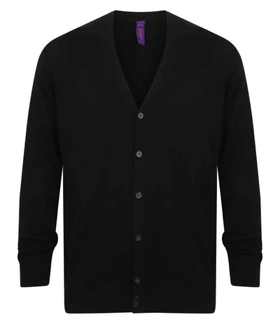 Henbury Lightweight Cotton Acrylic V Neck Cardigan