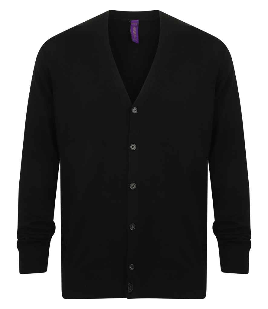 Branded Henbury Lightweight Cotton Acrylic V Neck Cardigan