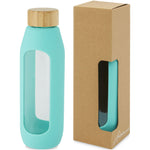 Tidan 600 ml borosilicate glass bottle with silicone grip