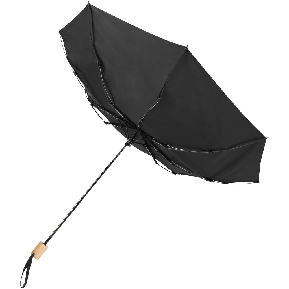 Branded Birgit 21'' foldable windproof recycled PET umbrella