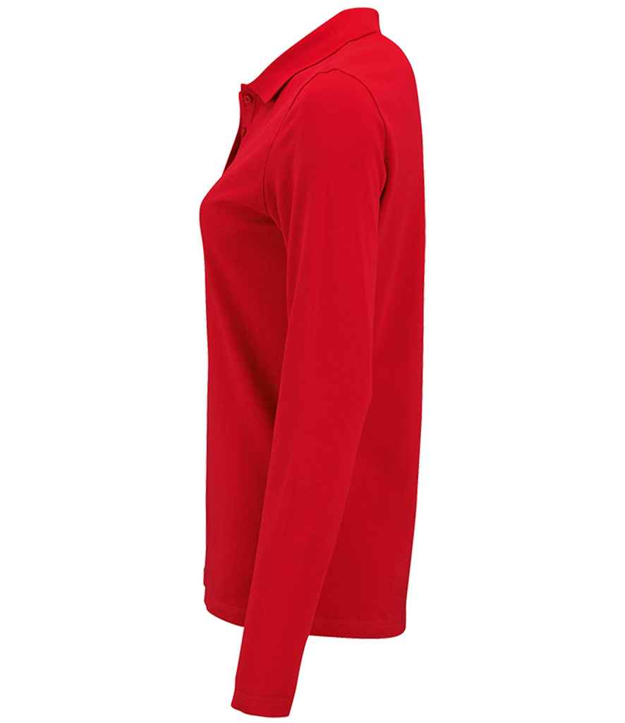 Branded SOL'S Ladies Perfect Long Sleeve Piqué Polo Shirt