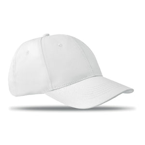 6 panels baseball cap White